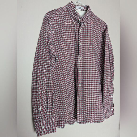 J. Lindeberg Men's button down shirt Bobby Oxford – Red Green Check L, Cotton - Picture 3 of 9